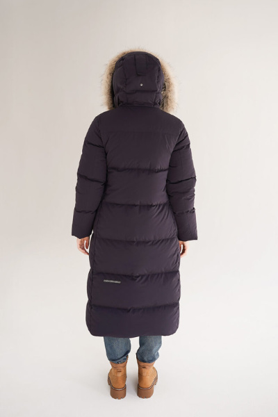 Пальто пуховое Рукка SkyStretch Goose (Женский; 46; Темно-Синий без*Меха)